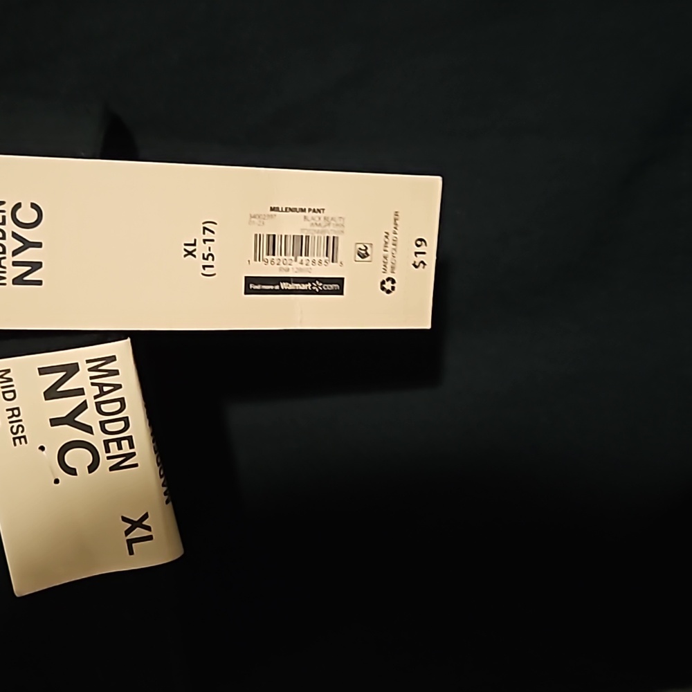 Madden NYC womens mid rise flares,black